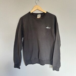 ComfortWash Shark Embroidered Sweatshirt — Size M